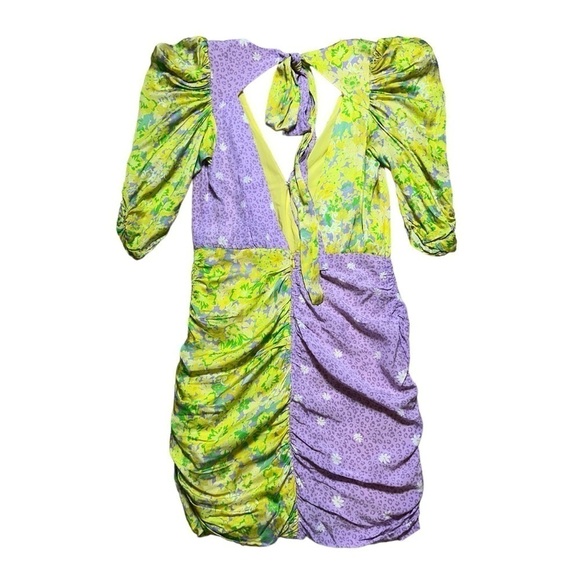 For Love & Lemons Dubois Mixed Print Freedom Floral Mini Dress US S - Picture 8 of 10